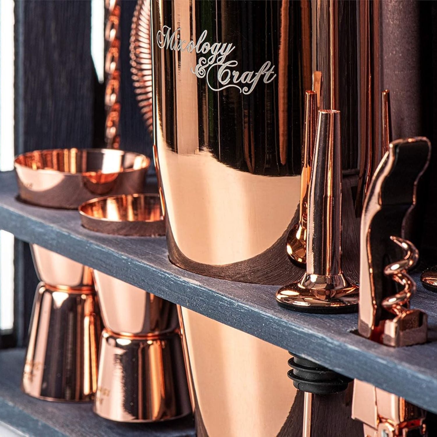 Durable Stainless Steel Home Cocktail Bar Tool Set by Mixology & Craft