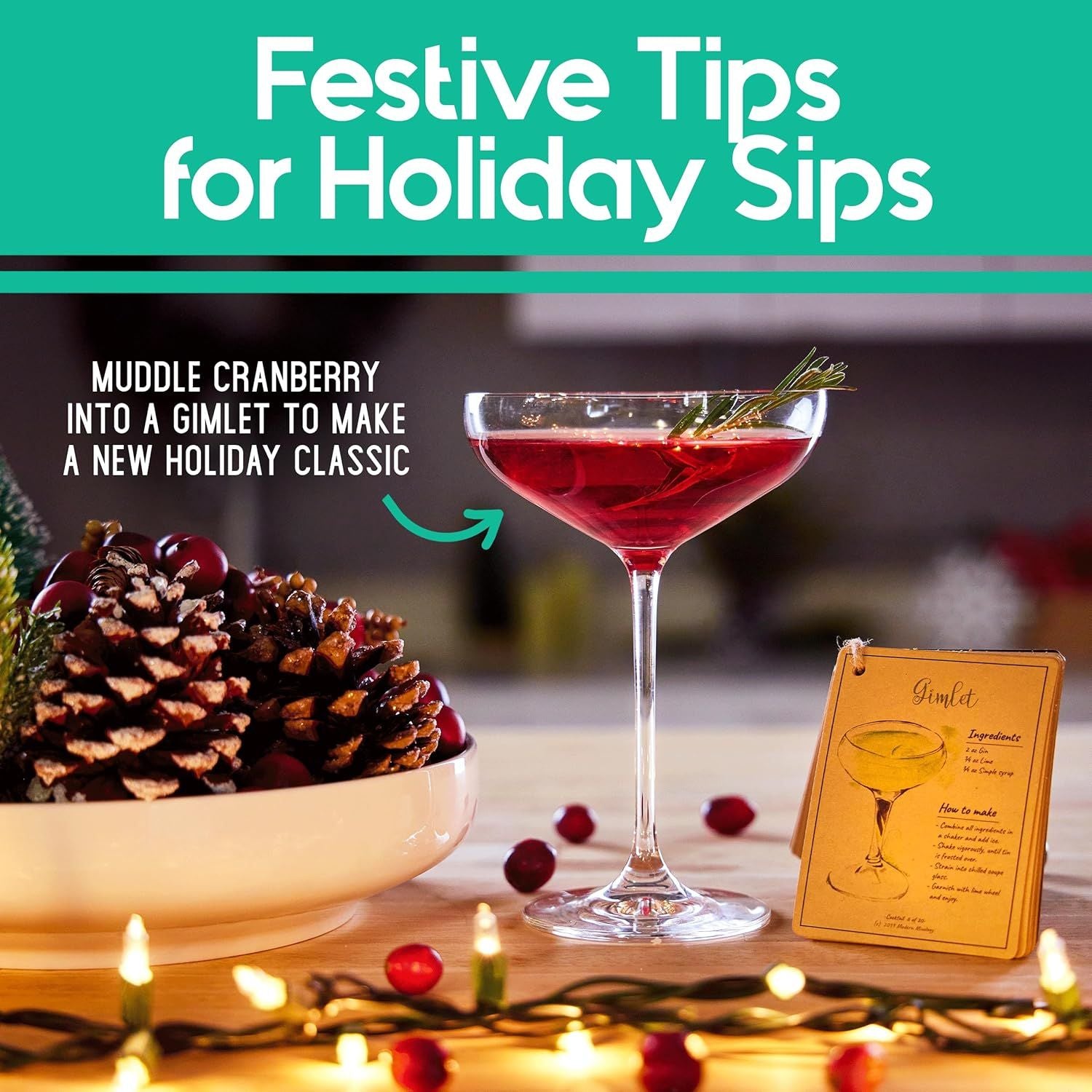 Festive Holiday Cocktail Tips – Muddle Cranberry into a Gimlet for a New Classic by Mixology & Craft