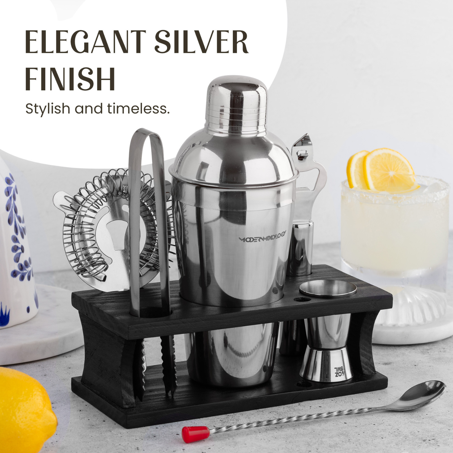 Silver Finish For a Sleek and Classic Appearance by Modern Mixology
