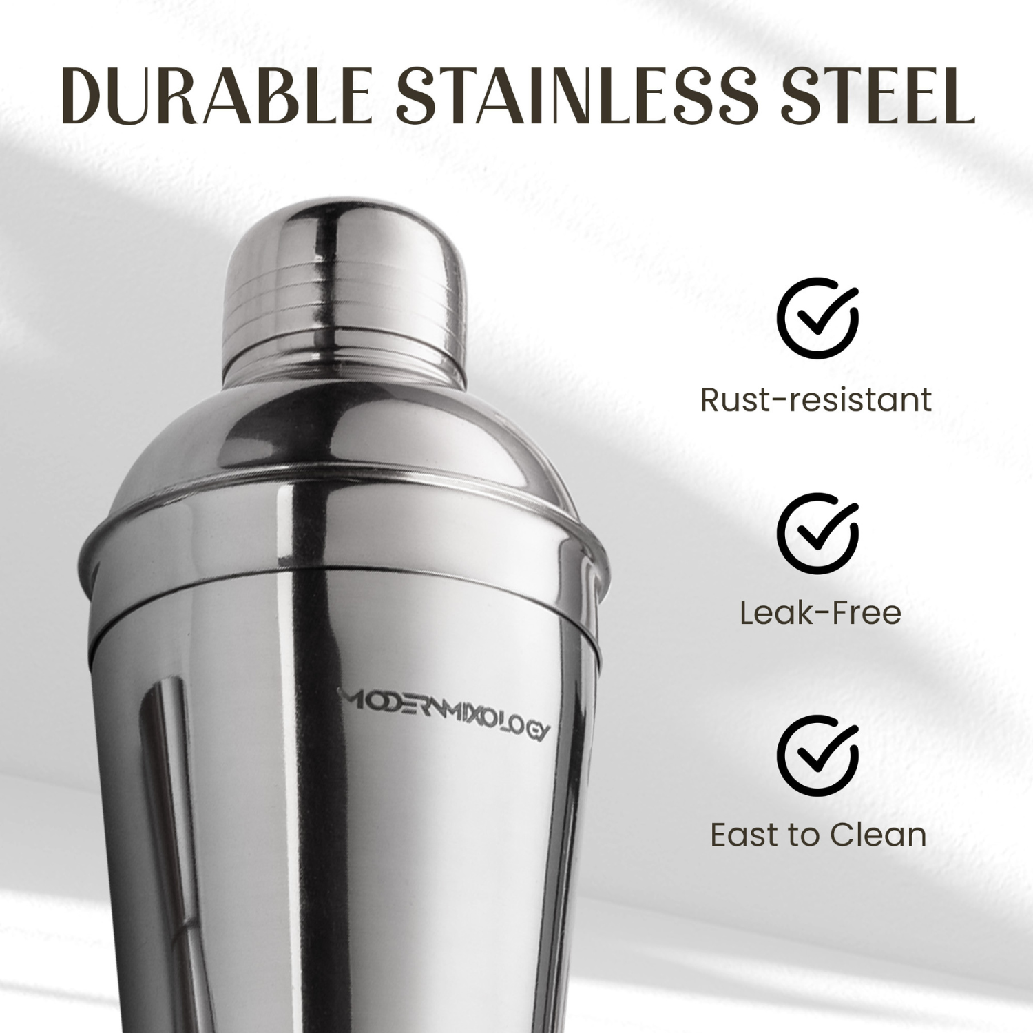 Rust-resistant Stainless Steel with Leak-free Design, Easy to Clean by Modern Mixology
