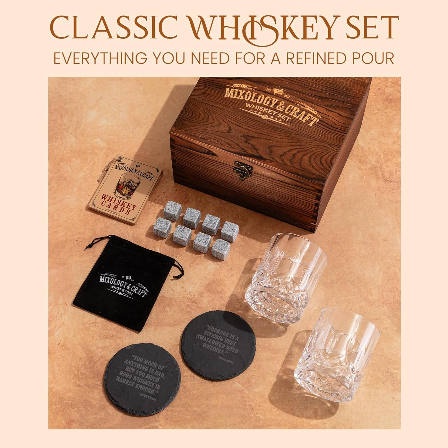Premium Whiskey Set for the Perfect Pour by Mixology & Craft