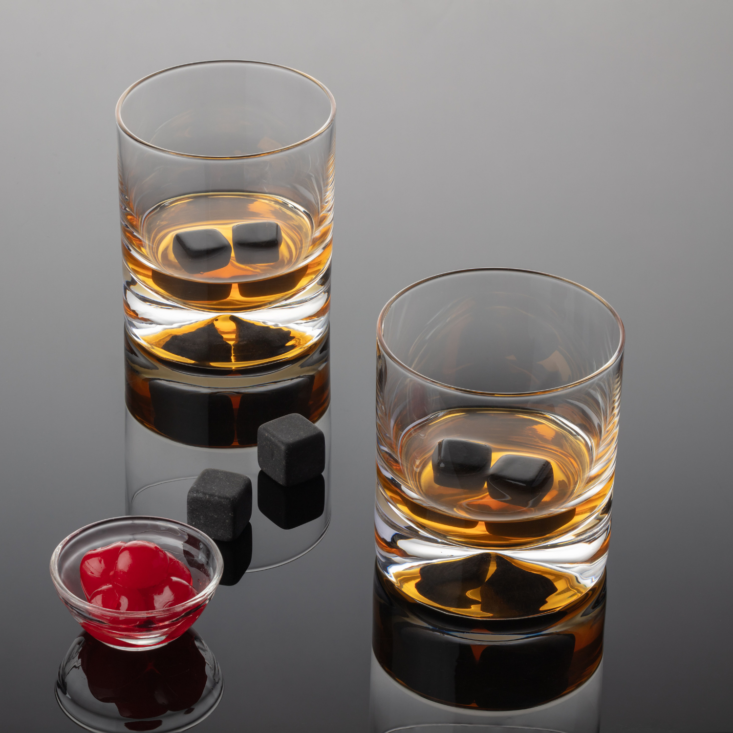 Natural Granite Whiskey Stones for Non-Diluting Chill by Mixology & Craft