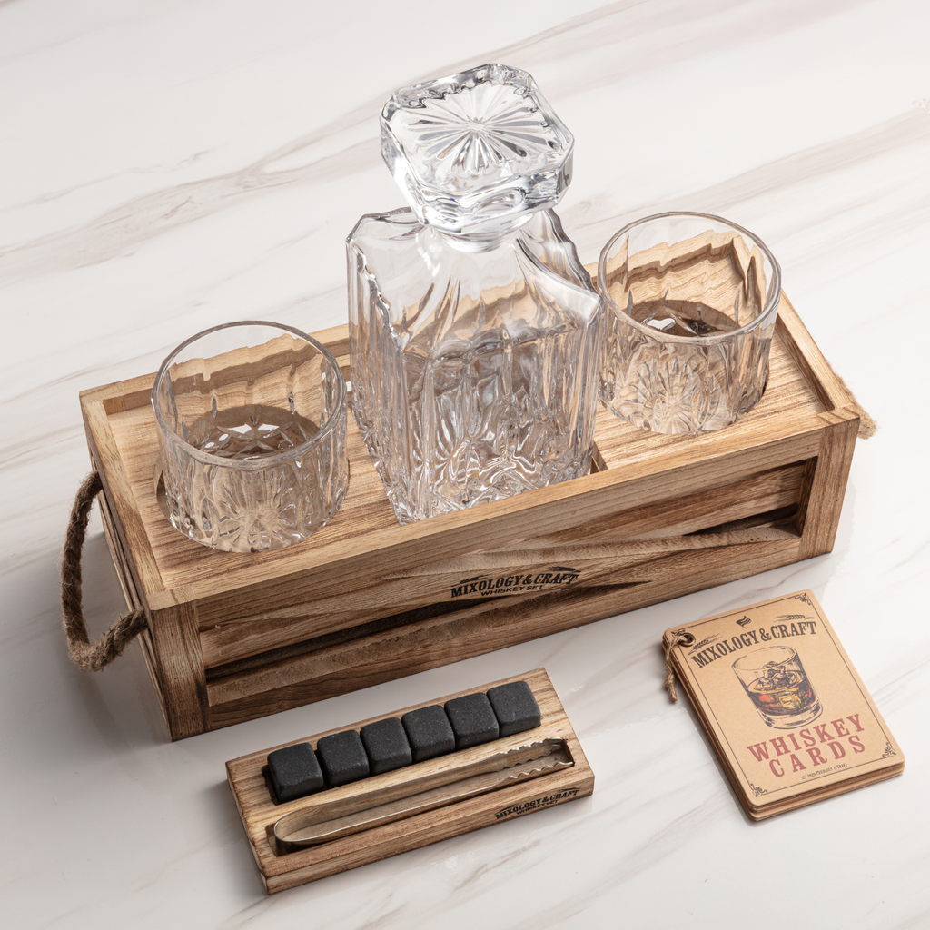 Durable Whiskey Decanter Set for Home Bar Decor by Mixology & Craft