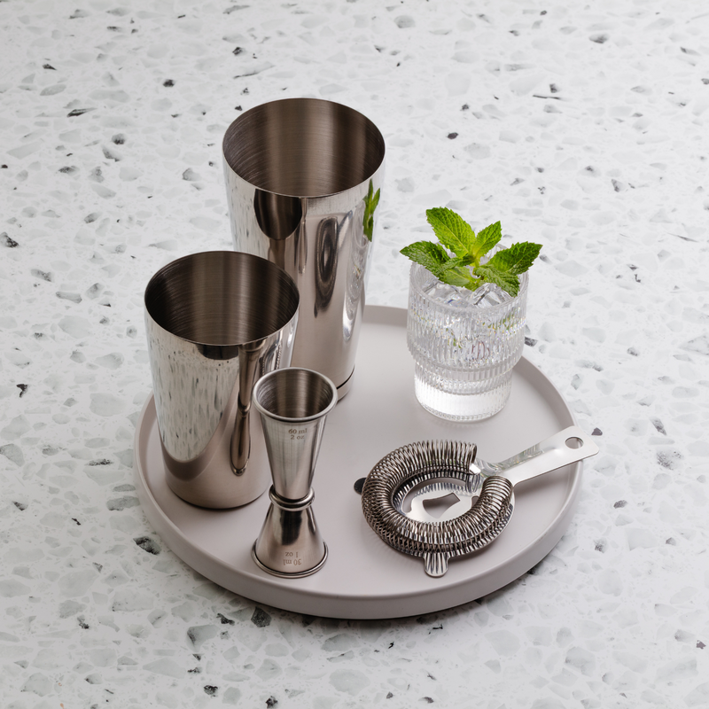 Home Bartending Cocktail Shaker Set for Mixing Drinks and Martinis by Mixology & Craft