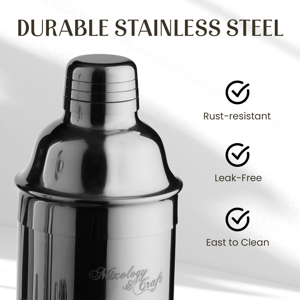 Durable Stainless SteelSshaker, Rust-Resistant and Easy to Clean by Mixology & Craft