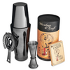 Professional Boston Cocktail Shaker Set – 4 Piece - Black by Mixology & Craft