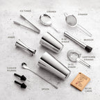 11-Piece Boston ShakerCocktail Set with Professional BarTools by Mixology & Craft