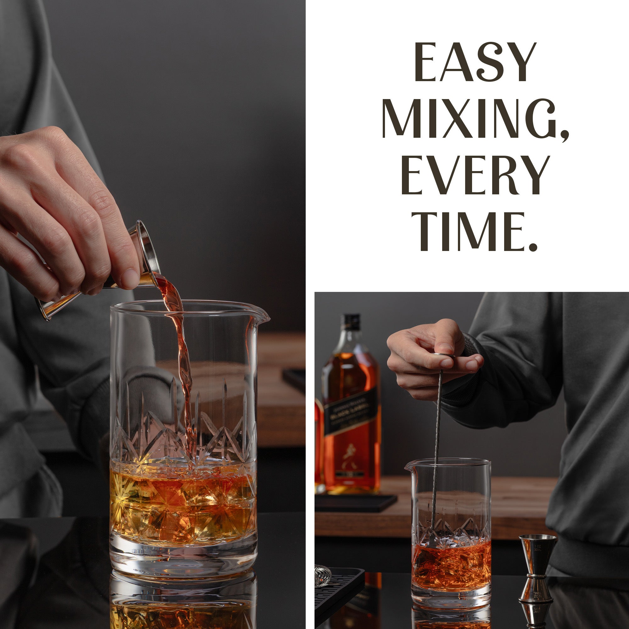24oz Cocktail Mixer Glass Designed for Easy Pouring by Mixology & Craft