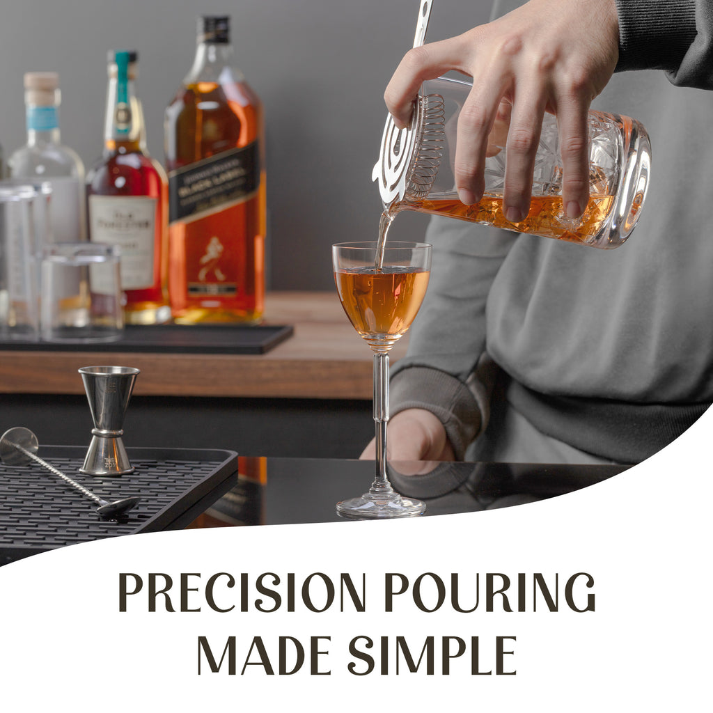 Premium 24oz Crystal Cocktail Mixing Glass for Filling and Pouring by Mixology & Craft