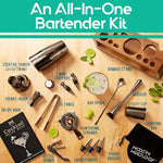 Complete Cocktail Shaker Set with Tools by Mixology & Craft