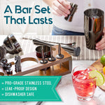 Premium Stainless Steel Bartender Kit by Mixology & Craft