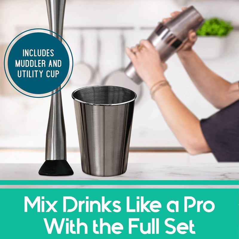 Bar Set with Muddler & Cup by Mixology & Craft