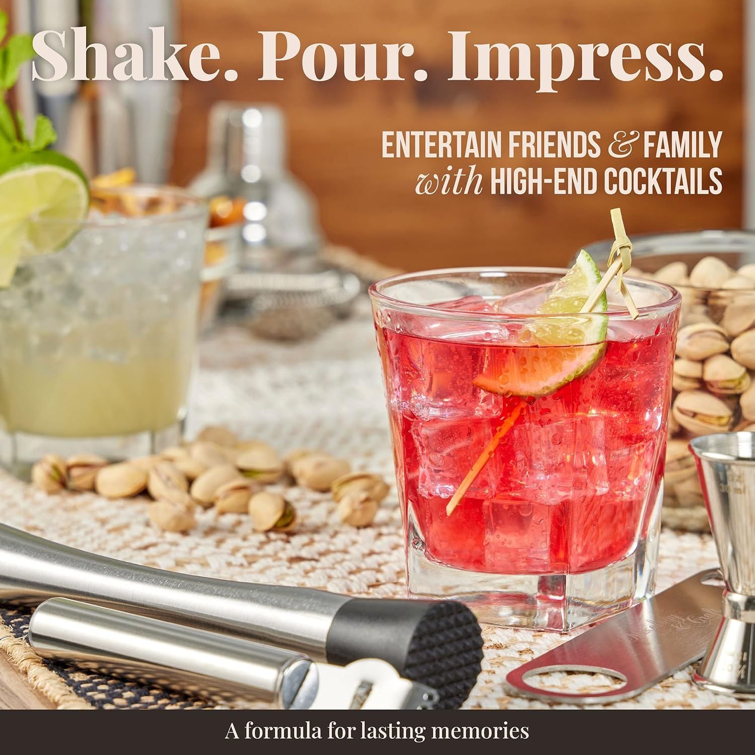 High-End Cocktail Kit for Shaking, Pouring, and Entertaining at Home by Mixology & Craft