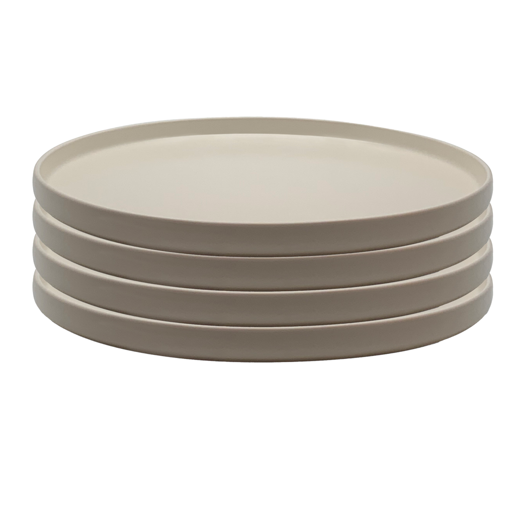 The Rim Salad Plate -Small Plate - Set of 4 (Beige) by Gather Round