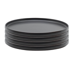 The Rim Salad Plate -Small Plate - Set of 4 (Black) by Gather Round