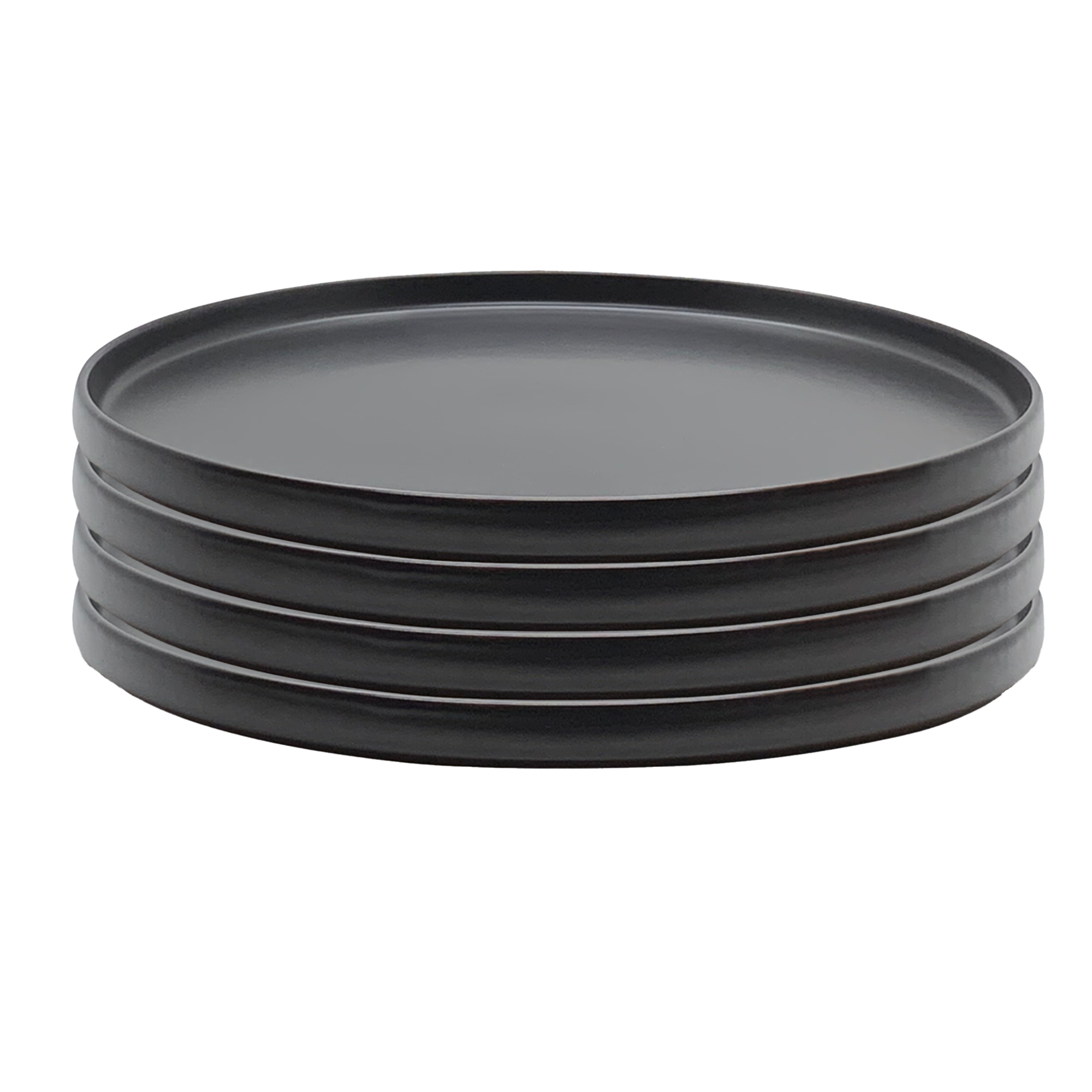 The Rim Salad Plate -Small Plate - Set of 4 (Black) by Gather Round