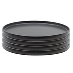 The Rim Dinner Plate Semi-Matte Finish - Set of 4 (Black) by Gather Round