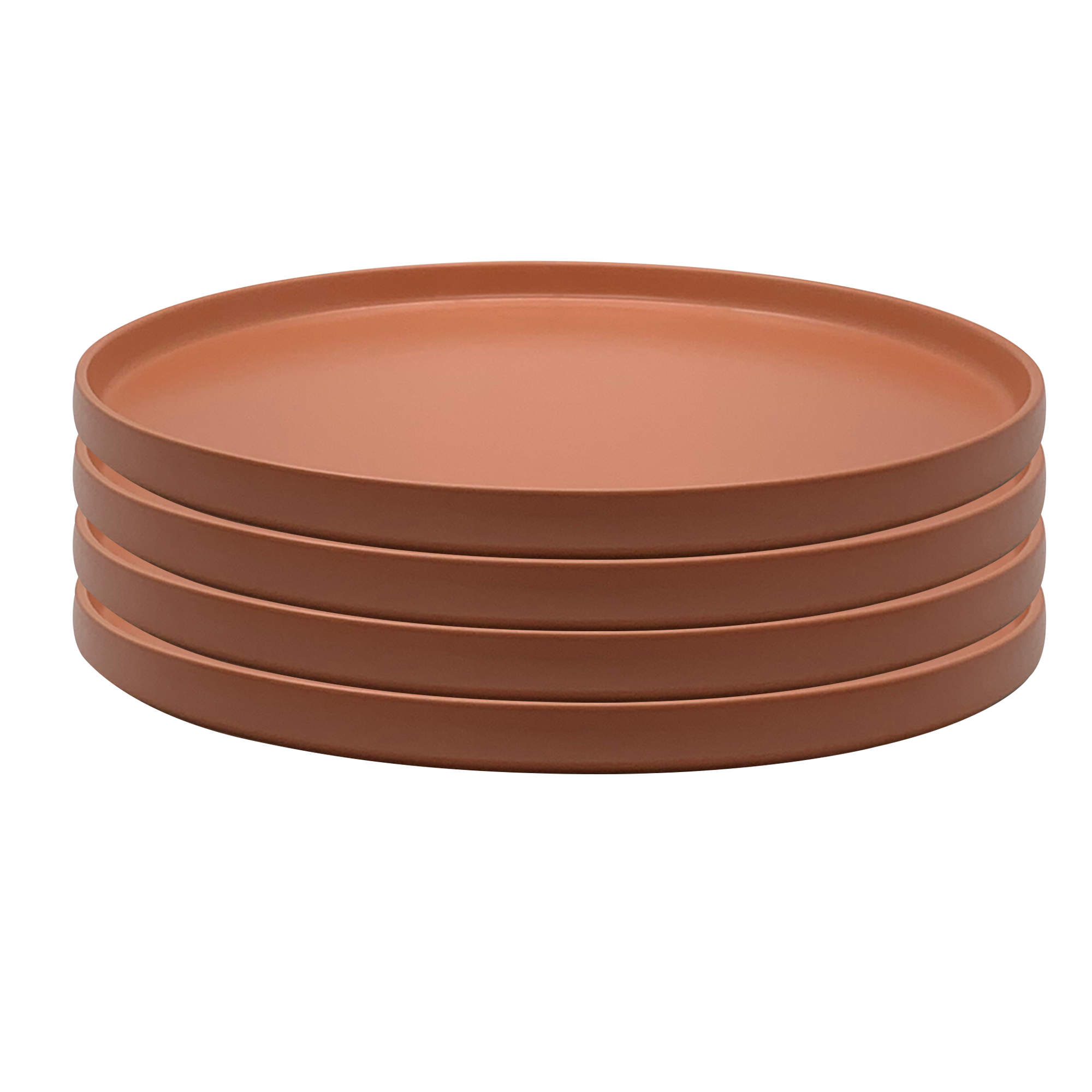 The Rim Salad Plate -Small Plate - Set of 4 (Terra-Cotta) by Gather Round