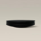 The Contour Dinner Plate - Set of 4 (Black) by Gather Round