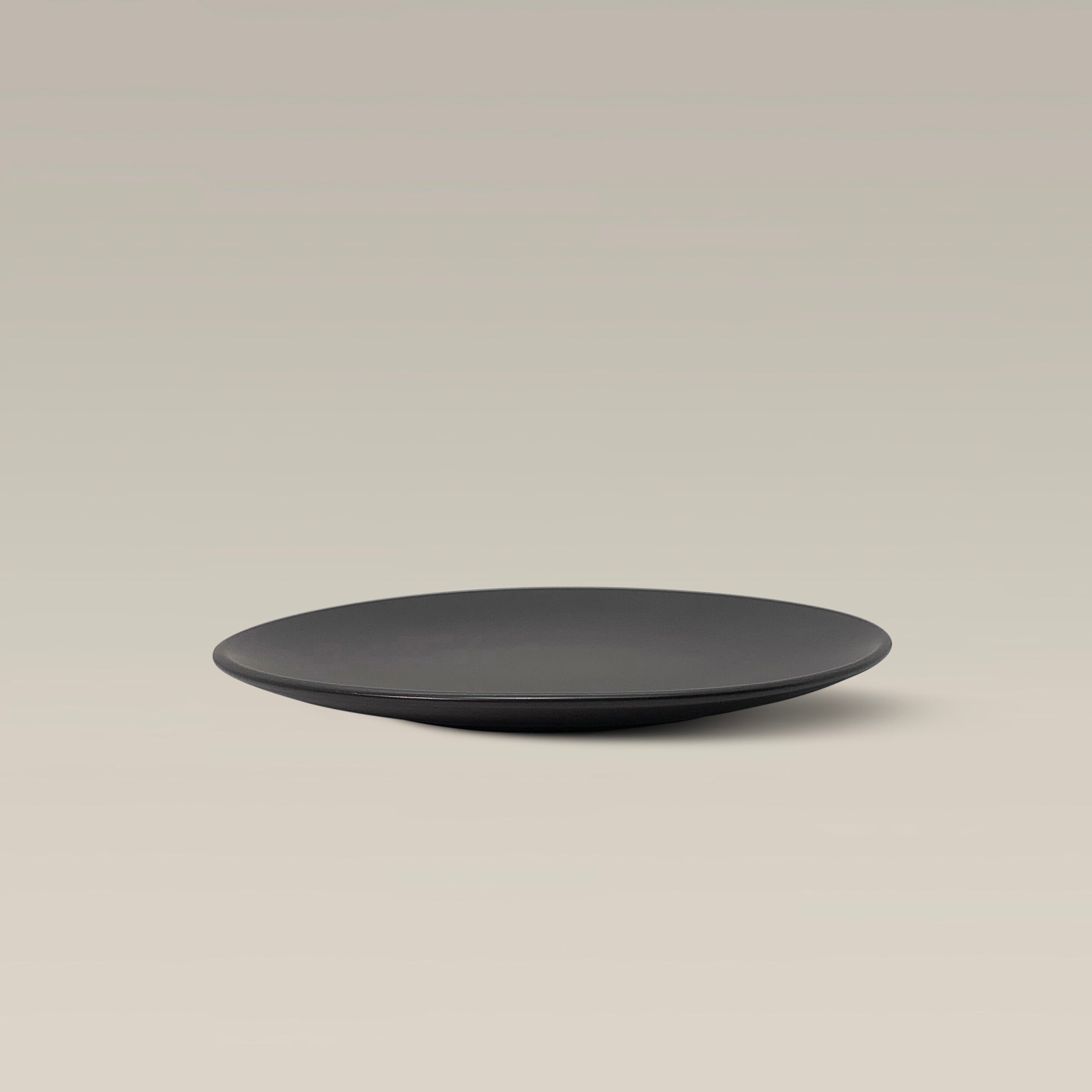 The Contour Salad Plate Semi-Matte Finish - Black by Gather Round
