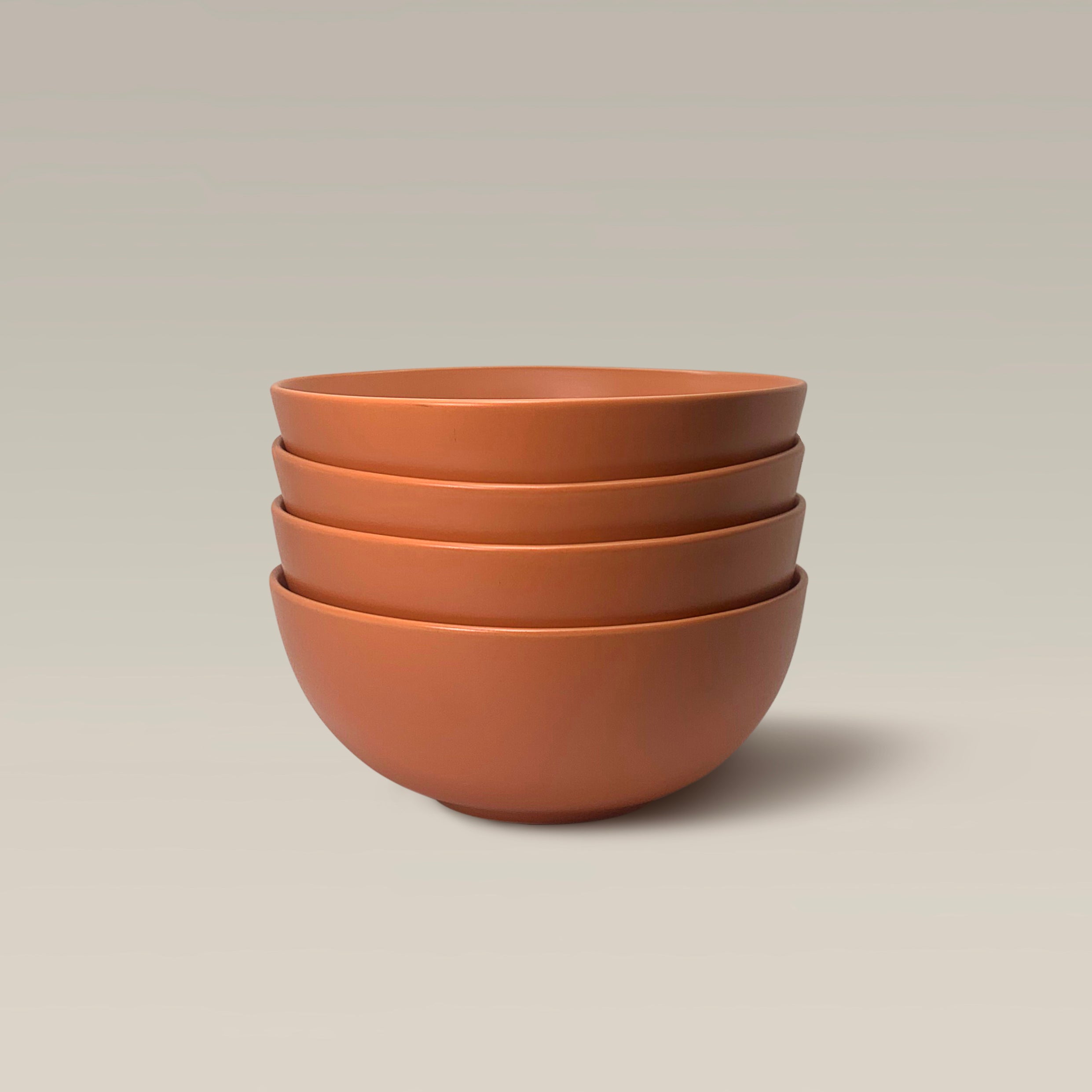 Stackable Contour Bowls, Dishwasher and Microwave Safe - Terra Cotta by Gather Round