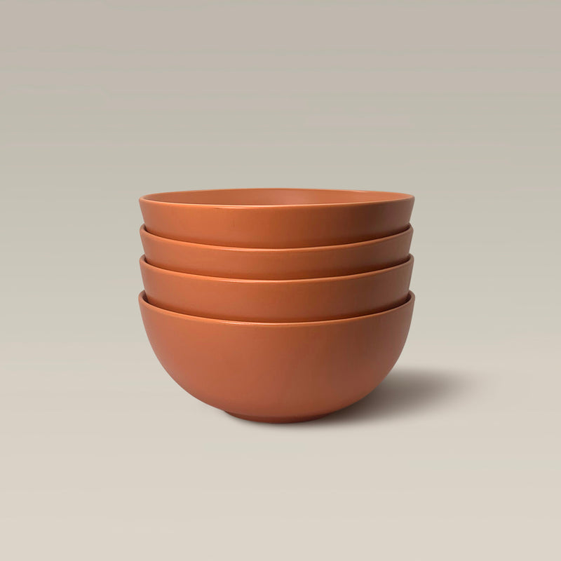 Stackable Contour Bowls, Dishwasher and Microwave Safe - Terra Cotta by Gather Round