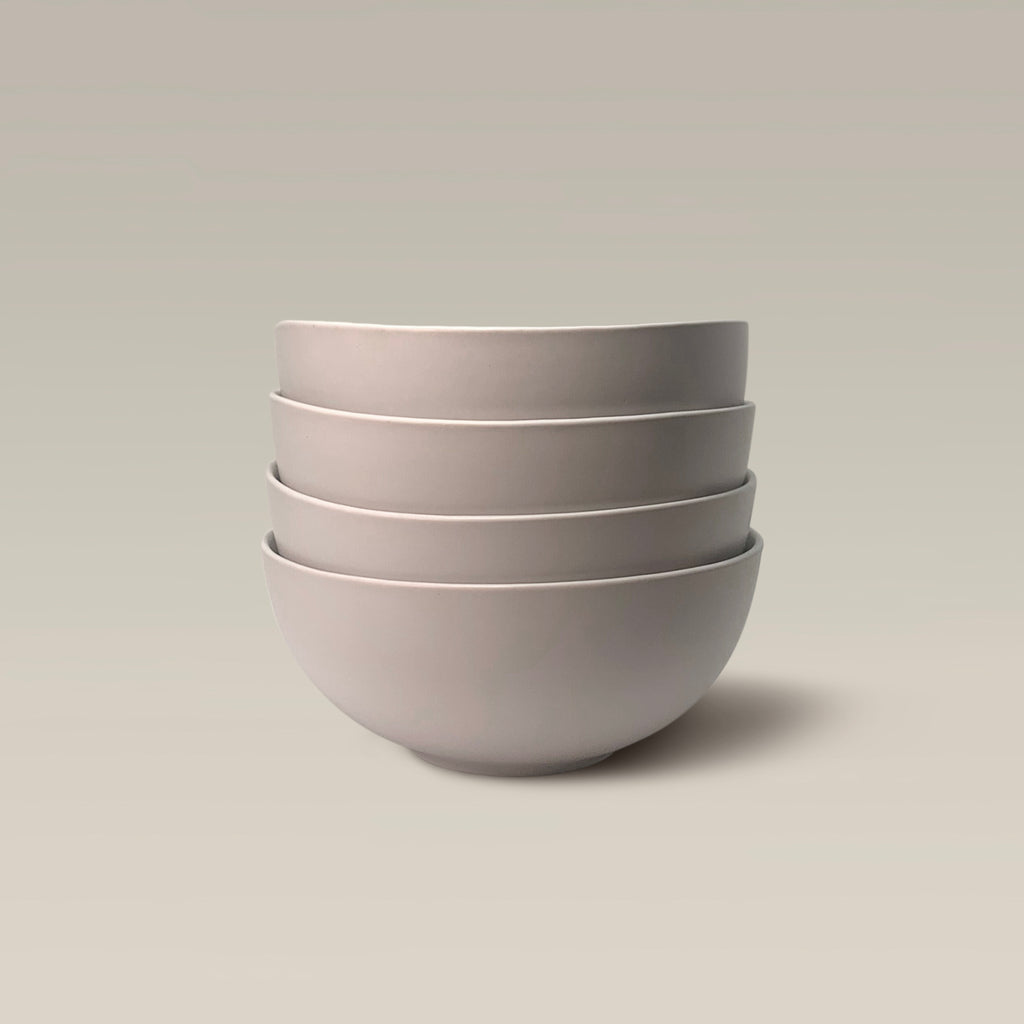 Stackable Contour Bowls, Dishwasher and Microwave Safe - White by Gather Round