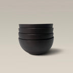 Set of 4 Ceramic Stoneware Contour Bowls - Slate Blue by Gather Round