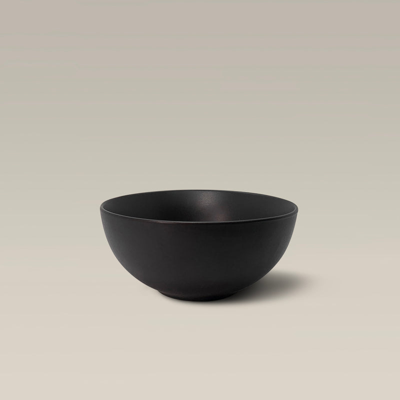 Modern Semi-Matte Ceramic Bowls for Everyday Use - Black by Gather Round