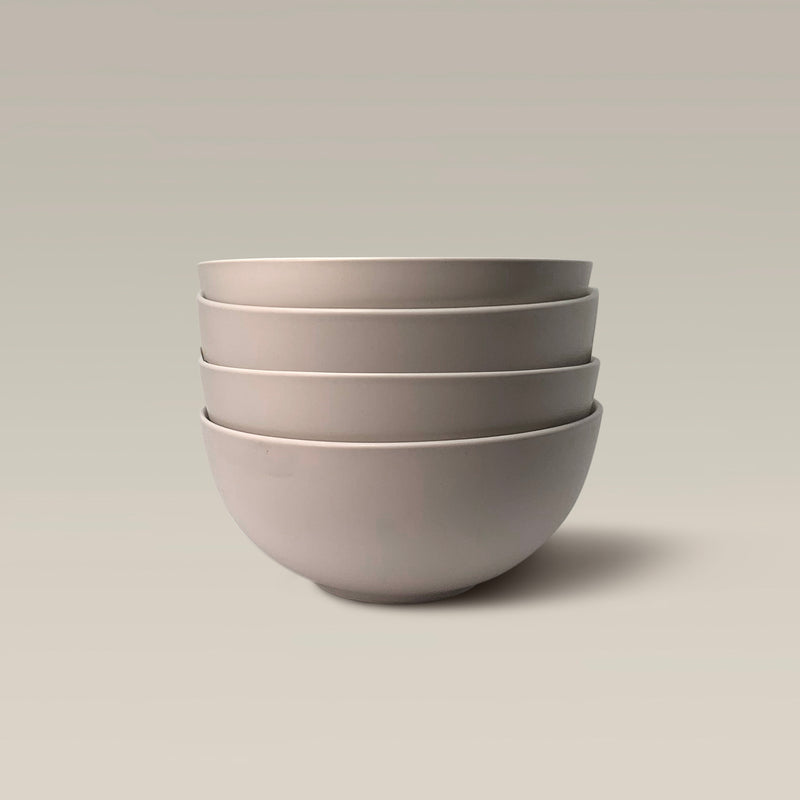 Stackable Contour Bowls, Dishwasher and Microwave Safe - Beige by Gather Round