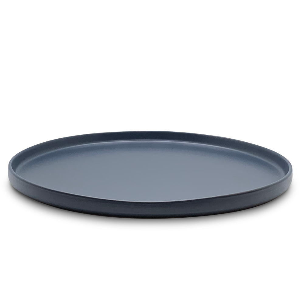 The Rim Dinner Plate Semi-Matte Finish - Slate Blue by Gather Round